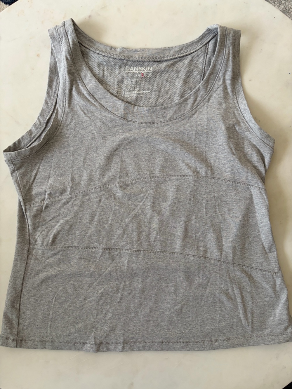 Danskin Now Heather Gray Athletic Tank Top